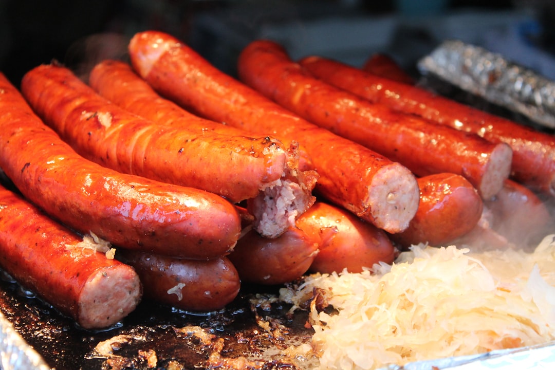 Photo by Rich Smith sausages on grill